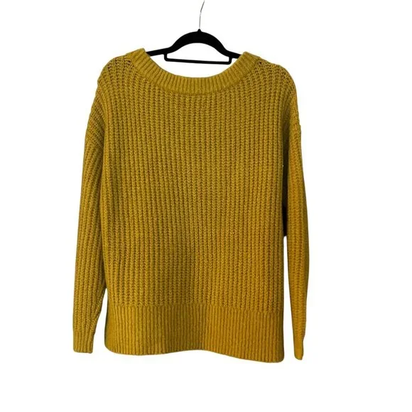 Lucky Brand Chunky Knit Vneck Sweater Womens Size Medium - Picture 2 of 4